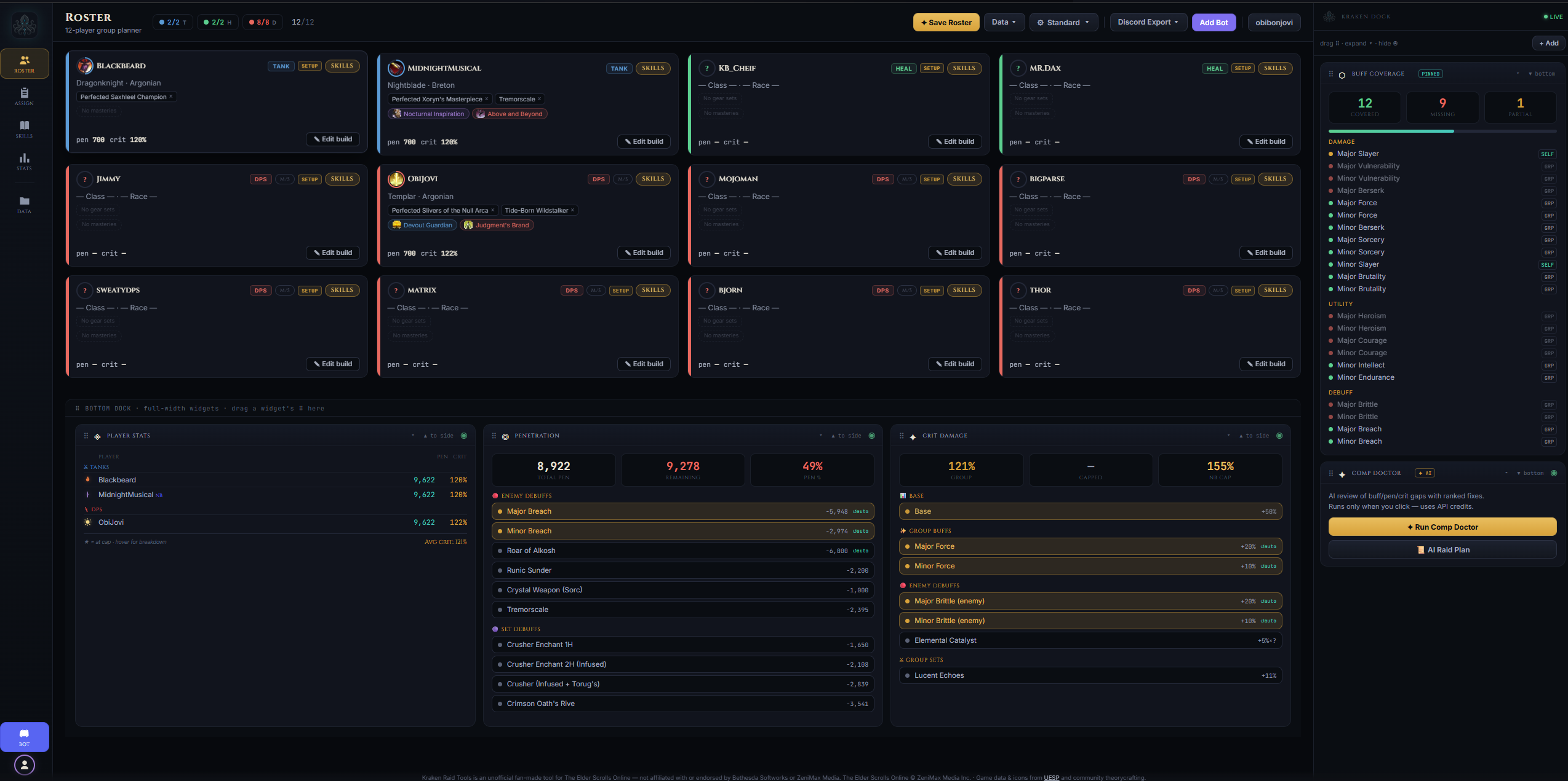 Kraken Raid Tools v2 interface